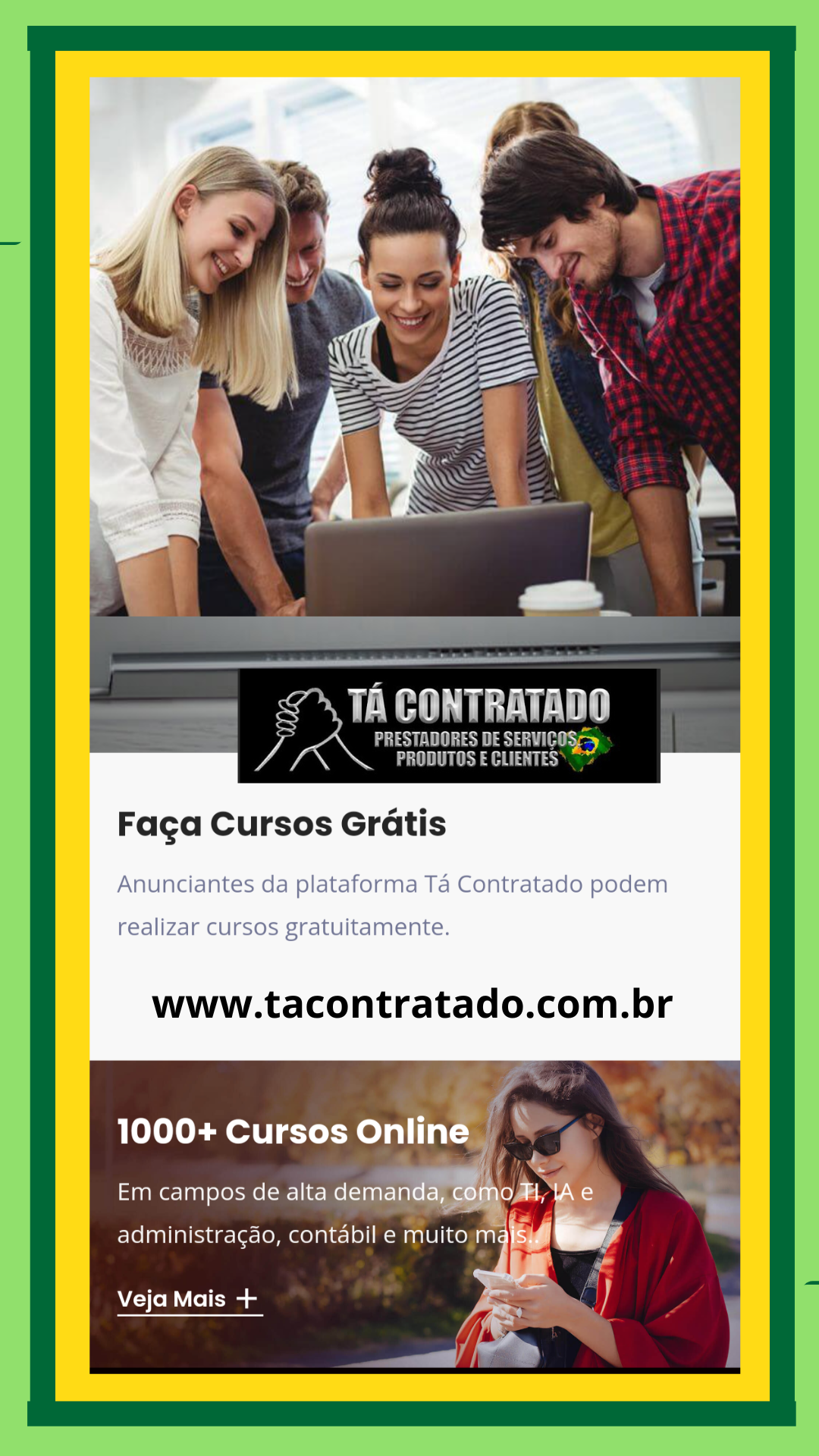 Cursos complementares Tá Contratado