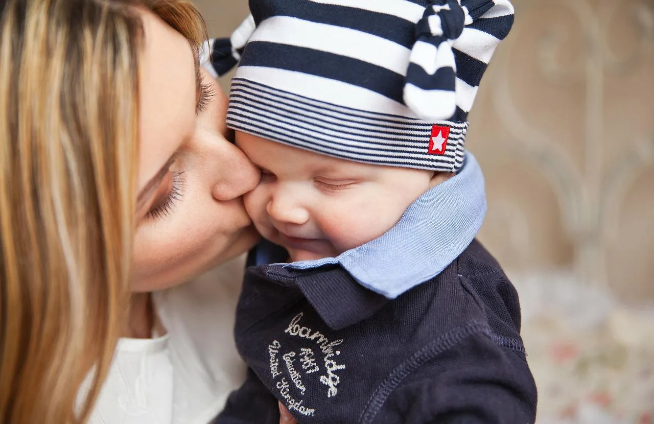 Baby, Baby With Mom, Mother Kiss-165067.Jpg
