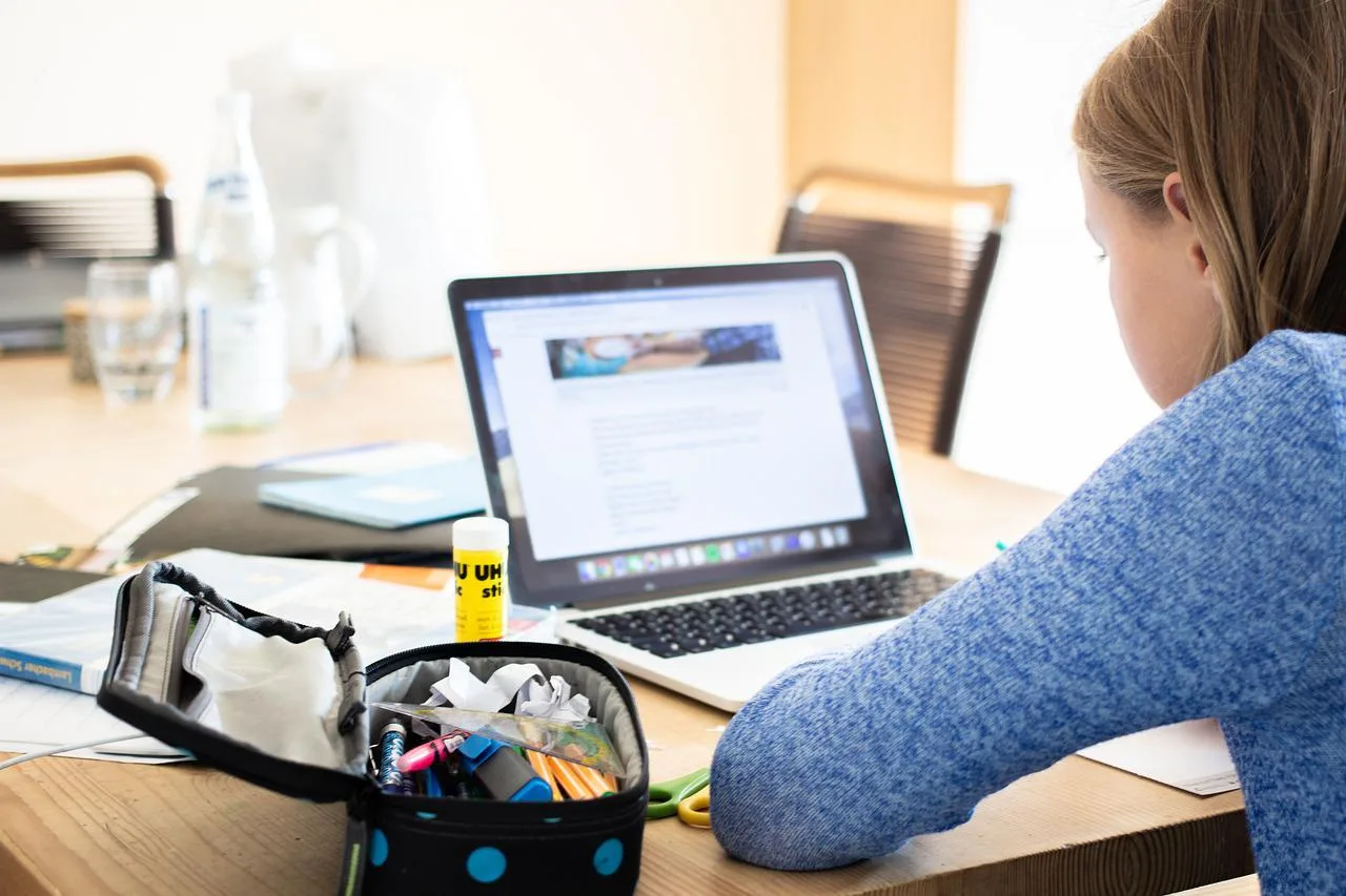 Girl, Laptop, School Supplies-5662435.Jpg