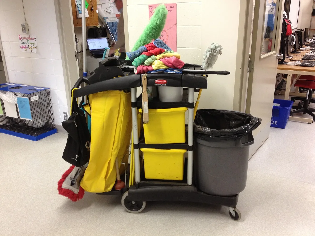 Janitor, Cart, Cleaning-1357278.Jpg