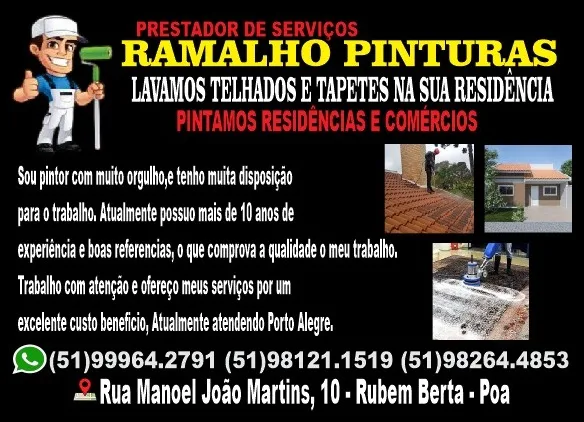 SERVIÇOS DE PINTURA EM PORTO ALEGRE - FRANCISCO RAMALHO