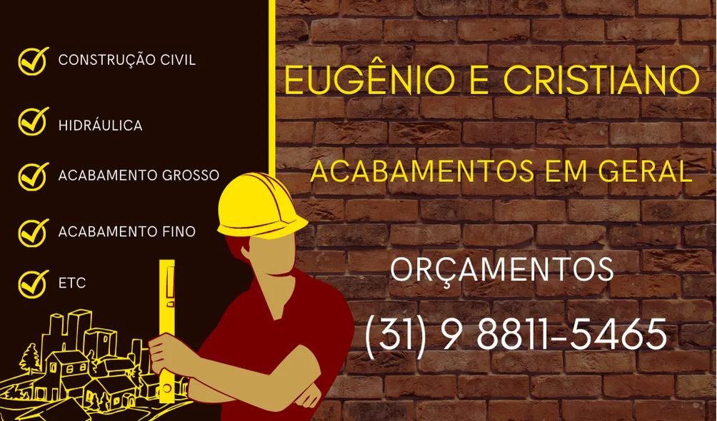 Acabamentos Em Geral Trabalhamos Com Construção Civil, Obras, Pedreiro, Azulejista, Acabamento Fino, Acabamento Grosso, Serviços De Hidráulica, Serviços De Qualidade E Confiança, Orçamento Sem Compromisso.
