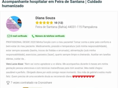 Acompanhante Hospitalar em Feira de Santana