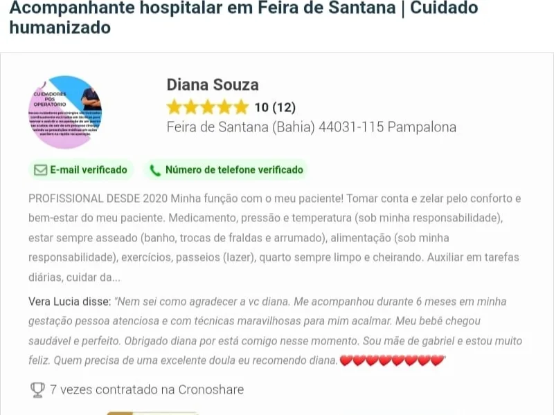 Acompanhante Hospitalar em Salvador