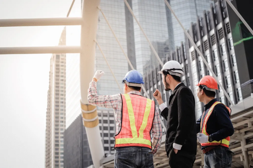 Reunião De Equipe Multidisciplinar Em Canteiro De Obras