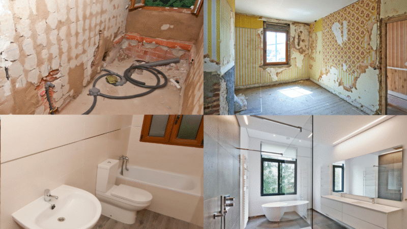 Reforma Residencial: o Guia Definitivo Antes de Contratar (Atualizado 2026) | Antes e depois de reforma economica em banheiro pequeno Como Reformar Banheiro Pequeno com Baixo Custo: Guia Completo 2025