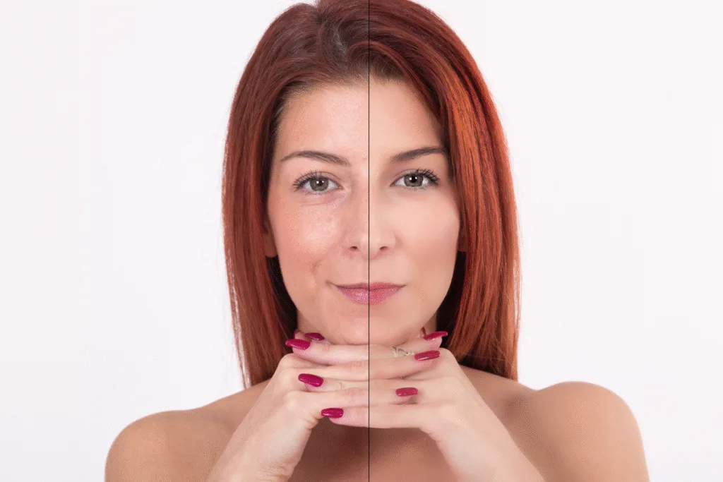 Comparação Antes E Depois Do Tratamento Natural Para Olheiras