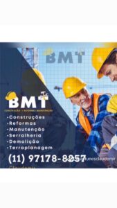 Serviços - Contratar serviços Claudemir Antunes - BMT Construções