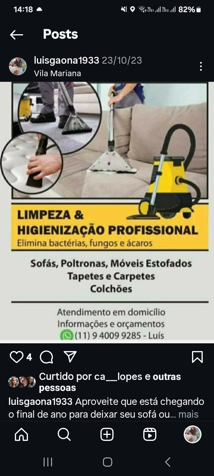 Serviços - Contratar serviços Luis Gaona - Serviços de Higienização em São Paulo