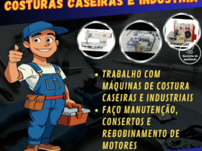 Troca de tampo e pés de máquinas de costura em São Paulo