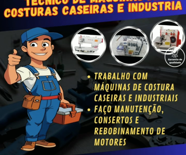 Troca de tampo e pés de máquinas de costura em São Paulo