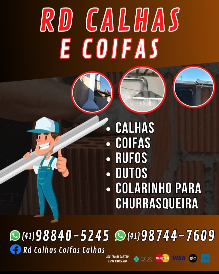 Serviços - Contratar serviços Eliseu Ribeiro - Rd Calhas e Coifas