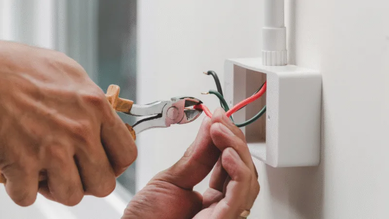Eletrcista Instalando Tomada