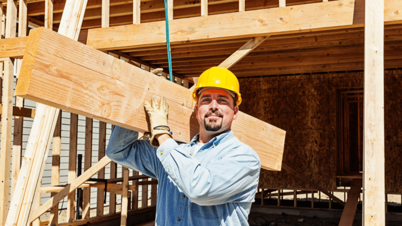 10 Serviços Úteis que um Pedreiro Pode Prestar para Você pedreiro carregando uma tabua - Pedreiro por Metro Quadrado