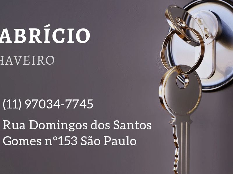 Chaveiro bairro Tatuapé São Paulo