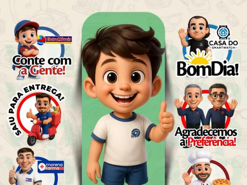 Figurinhas com sua logo