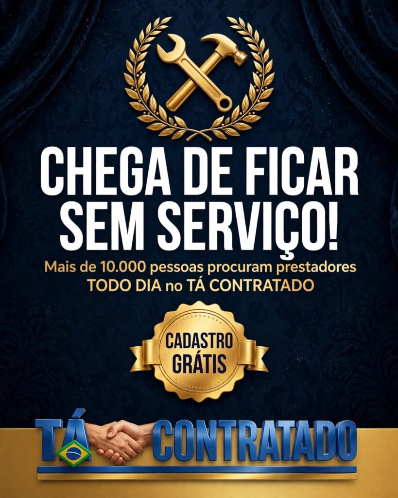 chega de ficar sem serviço, venha para o Tá Contratado